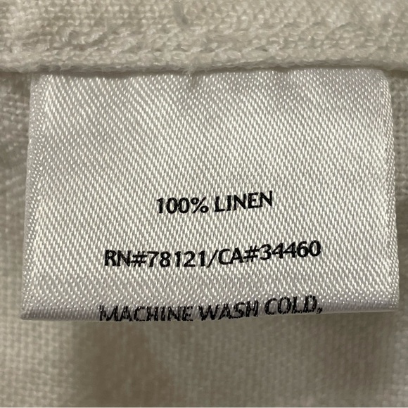 EILEEN FISHER Shaped Short Linen Jacket in White - Picture 4 of 6